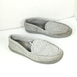 Women's Round Toe Quilted Slip-on Loafers Gray Size Medium 7-8